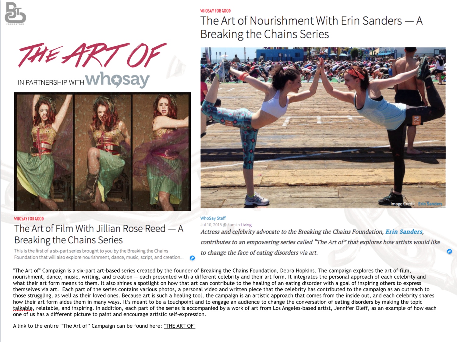 THE ART OF - Breaking the Chains Foundation